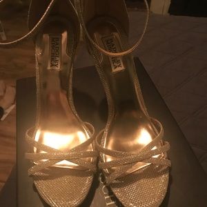 Badgley mischka gold sandal